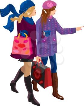 Two Girls Shopping Together