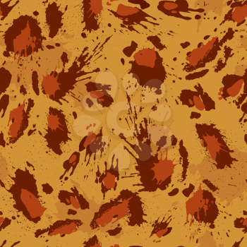 Seamless background with blots, ink splashes in animal fur pattern. Abstract background for design in grunge style. Ready to use as swatch. 