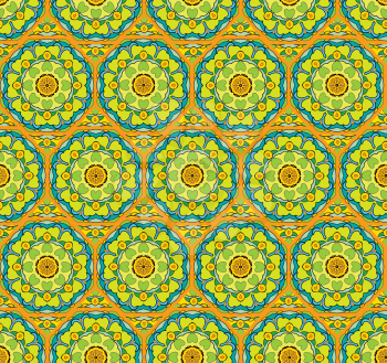 Squared background in eastern style - ornamental seamless pattern. Design for fabric, carpet, shawl, pillow or cushion. 