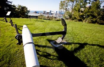 Anchor Goderich Ontario symbol overlooking harbour