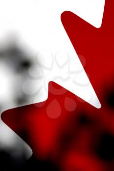 Abstract Canadian Flag close up maple leaf