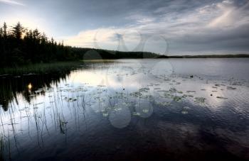 Northern Saskatchewan Lake wilderness in Canada calm