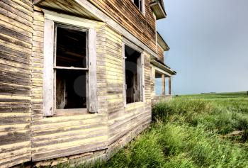 Old Abandoned Building in Saskatchewan Canada rural