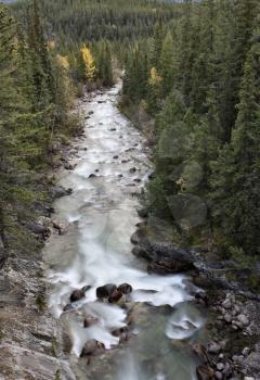 Athabasca River Rocky Mountains white water Canada