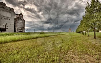 Storm Clouds over Grain Elevator Saskatchewan