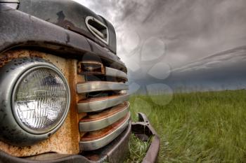 Old Vintage Truck oon the Prairie Saskatchewan