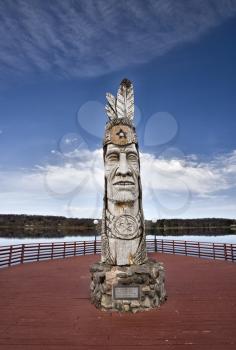 Totem Pole near Ashland Wisconsin Northern near Lake Superior