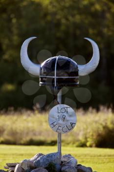 Old Viking Helmet Hecla Island Manitoba Canada