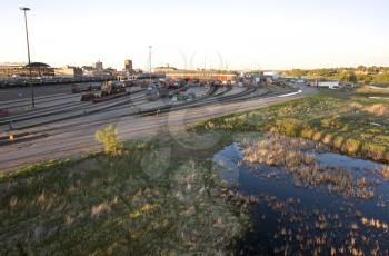 CP rail trainyard Moose Jaw Saskatchewan