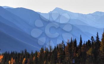Mountain scenery in British Columbia autumn