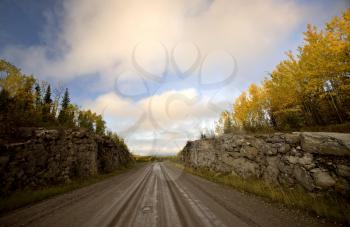 Northern Manitoba road in autumn