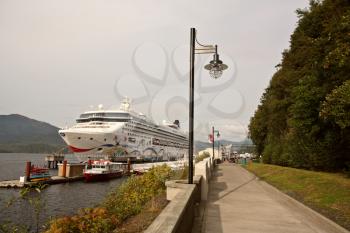 Cruise liner at dock in Prince Rupert