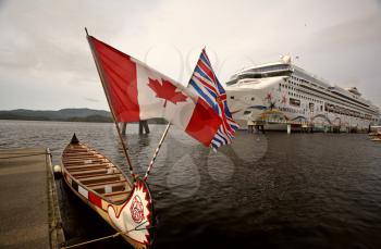 Cruise liner at dock in Prince Rupert