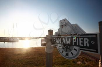 Pier sign in Gimli Manitoba