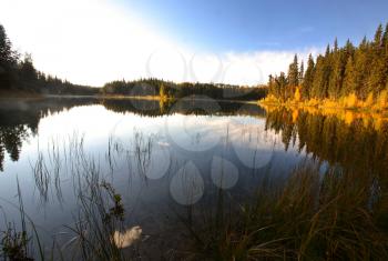 Water reflection at Jade Lake in Northern Saskatchewan