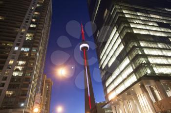 Night Photo Toronto City downtown urban tower