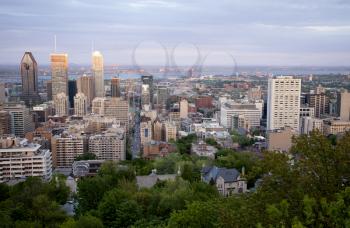 Panoramic Photo Montreal city fron Mount Royal