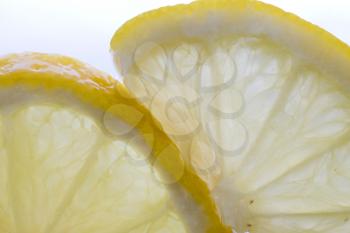 Lemon Slice Close up macro studio shot