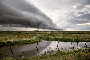 Storm Clouds Saskatchewan shelf cloud ominous warning