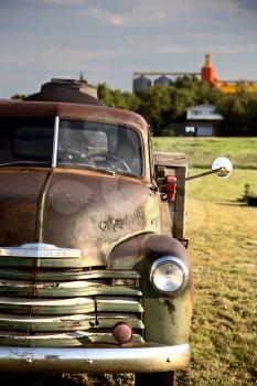 Old Vintage Truck prairie scene Saskatchewan Canada