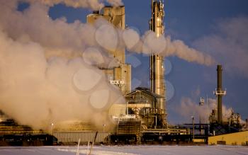 Industrial Pollution Canada Saskatchewan smoke billowing environment