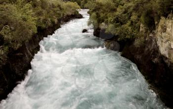 Huka Falls Taupo New Zealand flowing white water