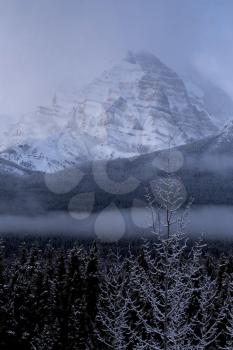 Rocky Mountains in Winter Alberta Canada Banff Park