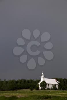 Prairie Storm Clouds Canada Saskatchewan Summer Country Church