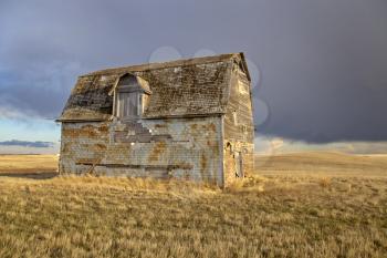 Prairie Storm Clouds rural Saskatchewan Old Barn