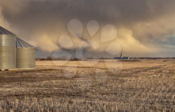 Prairie Storm Clouds rural Saskatchewan Canada Spring