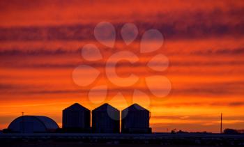 Saskatchewan Prairie Sunset rrural countryside colorful sky