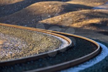 New Rail Tracks in Saskatchewan Canada curve