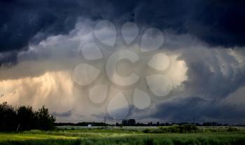 Tornado Warned Storm in Saskatchewan Canada dramatic