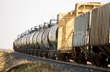Crude Oil Train Cars tanker rail line Canada