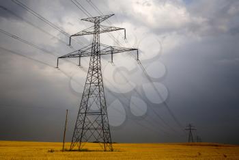 Storm Clouds Canada rural countryside Electrical Tower