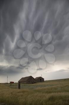Prairie Storm Clouds Saskatchewan Canada Summer Danger