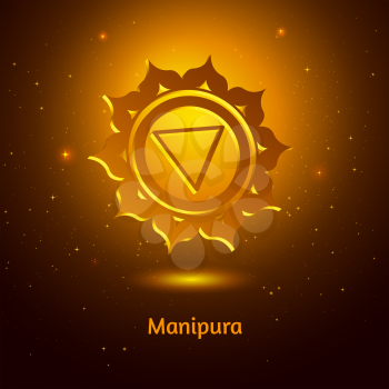 Manipura chakra. Vector Illustration.