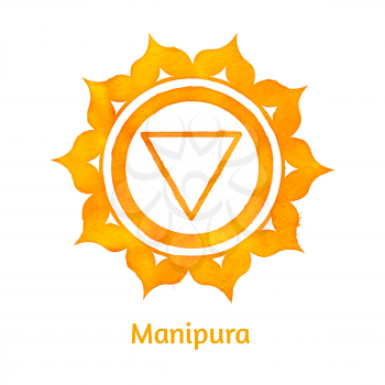 Manipura chakra. Vector Illustration. Isolated.