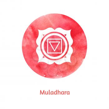 Muladhara chakra. Vector Illustration.