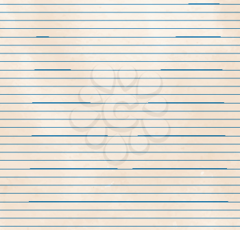 Old vintage lined paper texture. Vector EPS 10.