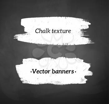 Chalked banners of blackboard background. Vector EPS 10.