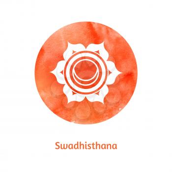 Swadhisthana chakra. Vector Illustration.