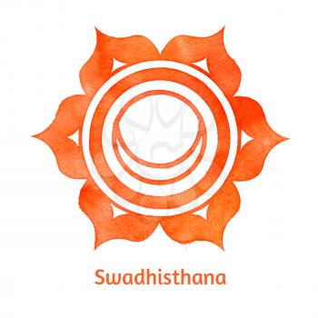 Swadhisthana chakra. Vector Illustration. Isolated.