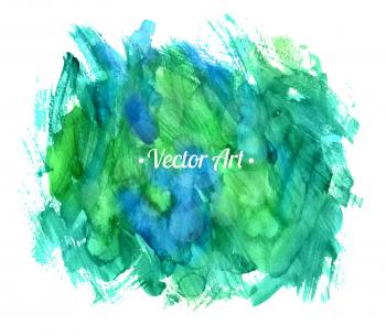 Abstract vector watercolor background. Isolated.