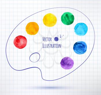 Paint palette. Vector illustration. Isolated.