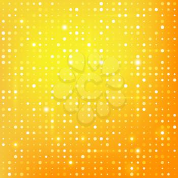 Gold background with dots. Vector EPS 10.