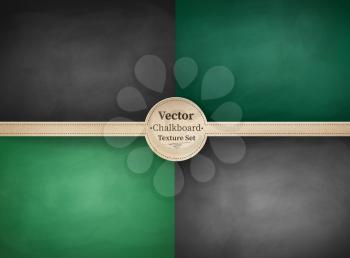 Vector collection of school chalkboard backgrounds.