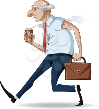 Royalty Free Clipart Image of an Elderly Businessman