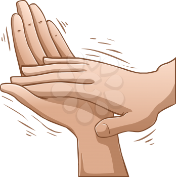 Royalty Free Clipart Image of Clapping Hands