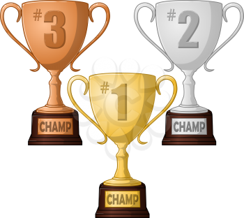 Royalty Free Clipart Image of a Trophies